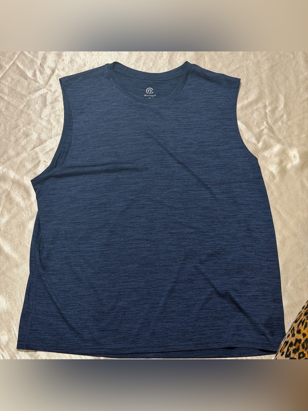 Champion Men Blue Heather Athletic Performance Muscle Tank Sleeveless Size XL